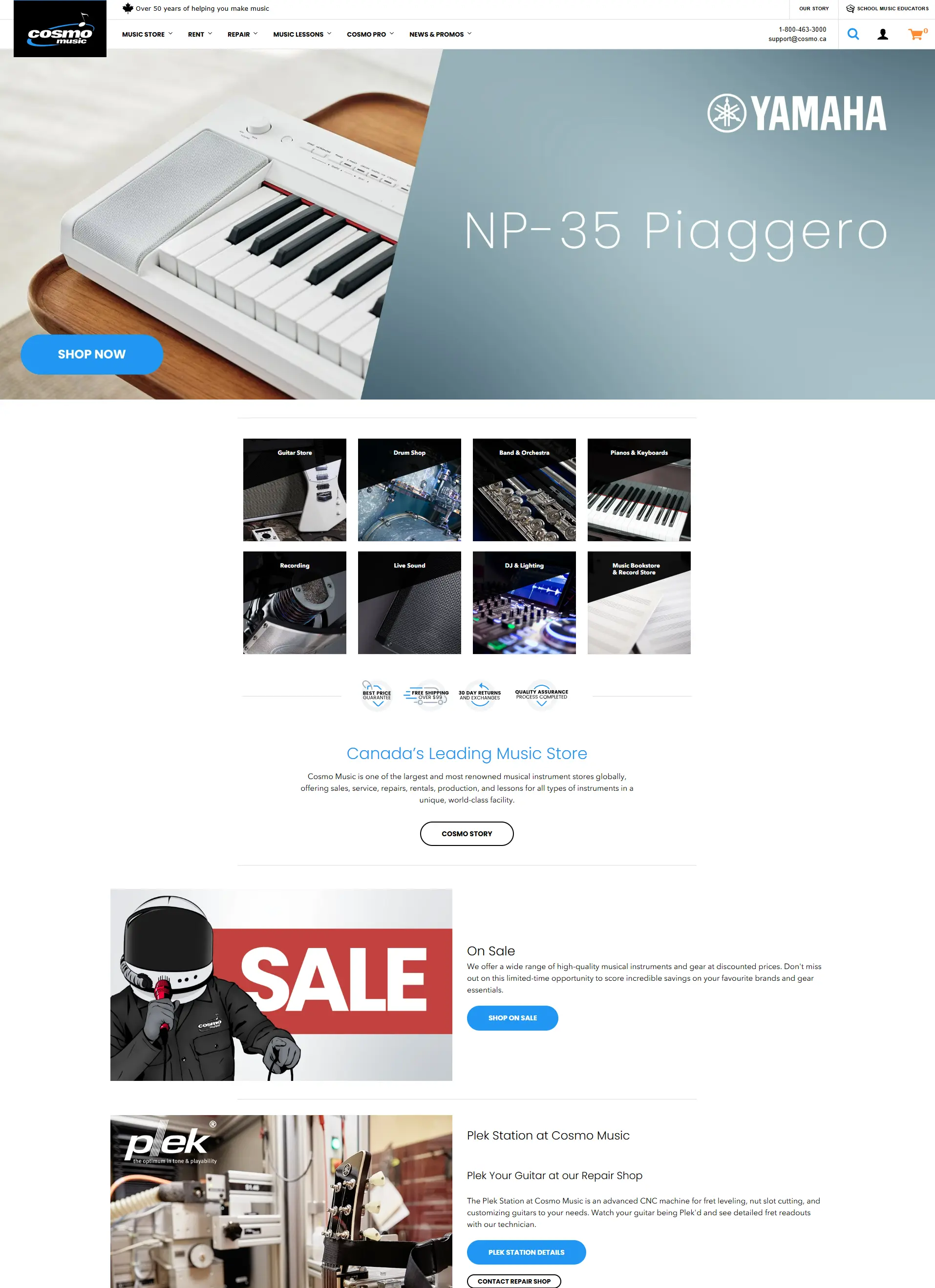 Cosmo Music Store Website Project